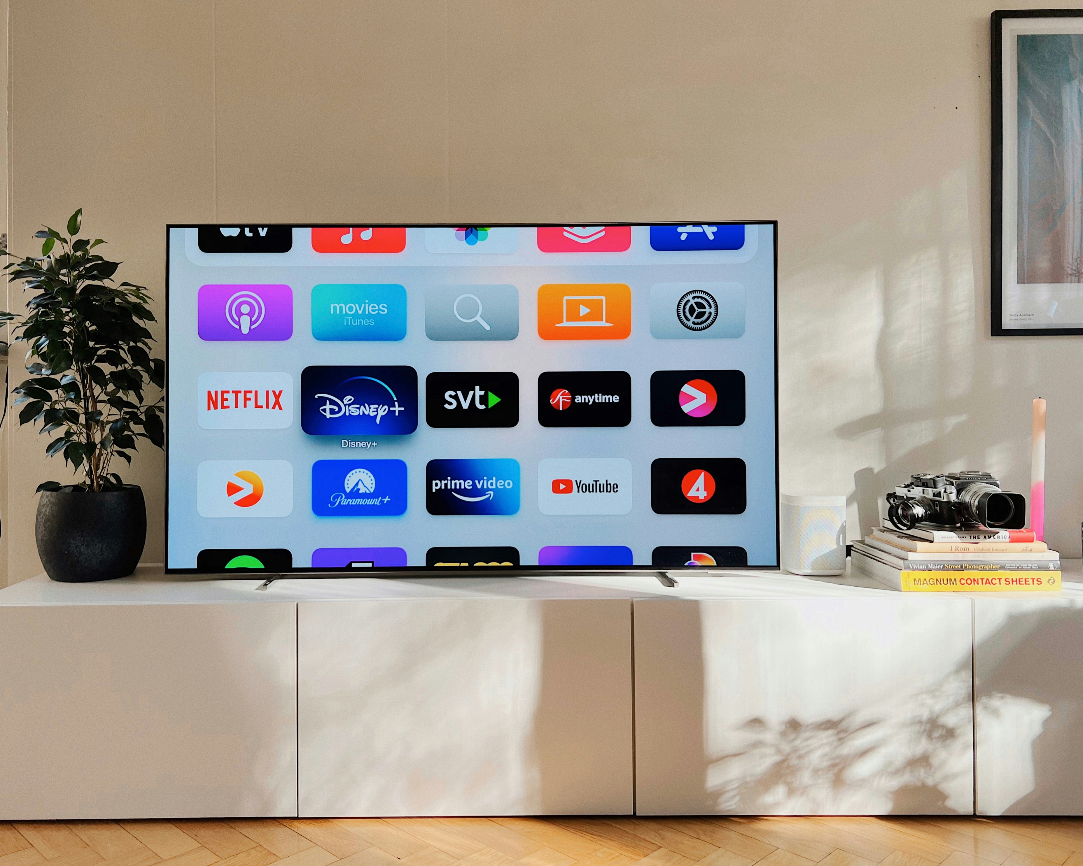 Mounted TV close-up in a luxury San Antonio home